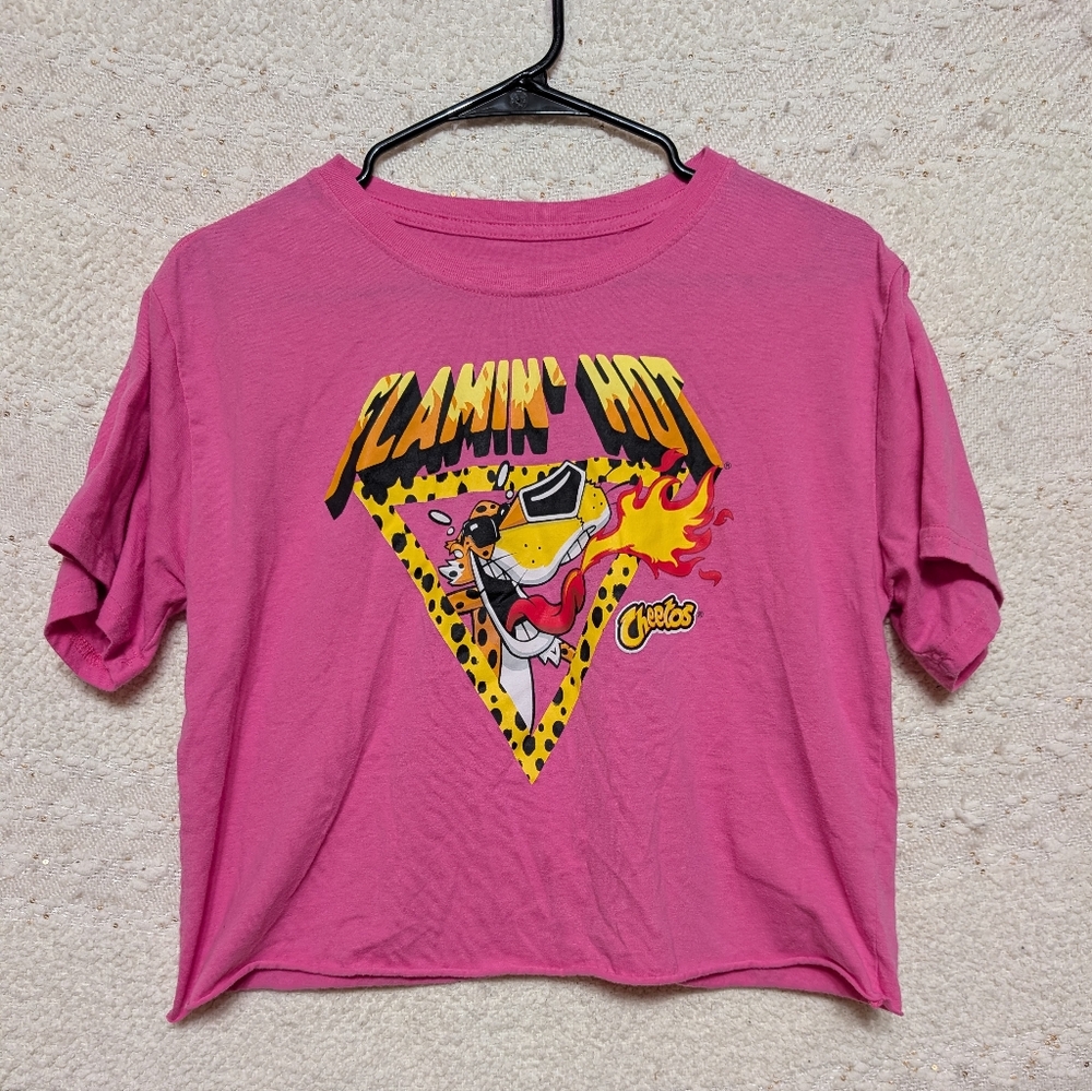 Flamin Hot Cheetos Pink Crop Top Women's Small
